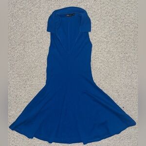 Zara Blue Sweetheart Fit and Flare Dress